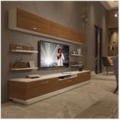 Decoraktiv Trendstyle 8y Mdf Ceviz Beyaz Tv Ünitesi