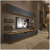Decoraktiv Trendstyle 8y Mdf Pera Antrasit Tv Ünitesi