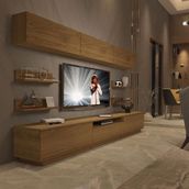 Decoraktiv Trendstyle 8ys Mdf Naturel Ceviz Tv Ünitesi