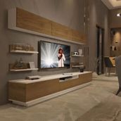 Decoraktiv Trendstyle 8ys Mdf Pera Beyaz Tv Ünitesi