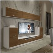 Decoraktiv Trendstyle 9 Mdf Beyaz Ceviz Tv Ünitesi