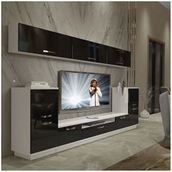 Decoraktiv Trendstyle 9 Mdf Beyaz Siyah Tv Ünitesi