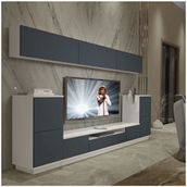 Decoraktiv Trendstyle 9s Mdf Beyaz Antrasit Tv Ünitesi