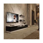 Decoraktiv Trendstyle Beyaz Siyah 220rs Mdf Tv Ünitesi Tv Sehpası