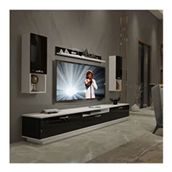Decoraktiv Trendstyle Beyaz Siyah 270da Mdf Tv Ünitesi Tv Sehpası