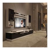 Decoraktiv Trendstyle Beyaz Siyah 5 Slm Tv Ünitesi Tv Sehpası