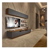 Decoraktiv Trendstyle Ceviz Antrasit 5 Mdf Tv Ünitesi Tv Sehpası