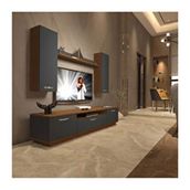 Decoraktiv Trendstyle Ceviz Antrasit 5d Mdf Tv Ünitesi Tv Sehpası