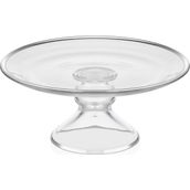 Decorium Dalia Platin Yaldızlı 21 cm Ayaklı Cam Servis Tabağı 9-01150121