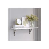 Decormet 015021201504203 Parlak Beyaz Siyah 20x60 cm Retro Raf Seti
