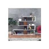 Decormet 030010079904043 Beyaz Ceviz Karlin Kitaplık