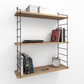 Decormet Armoni 3'lü Safir Meşe Malibu Duvar Rafı