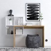 Decormet DEC0082 Adell 124x74 cm Meşe Çalışma Masası
