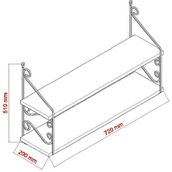 Decormet Seramoni2 Raflı Ceviz Raf Seti