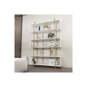 Decorotika Bruti Beyaz Gold Kitaplık