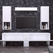 Decorotika İnci Beyaz TV Ünitesi