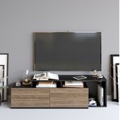Decorotika Nexera Siyah Ceviz Tv Ünitesi