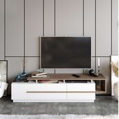 Decorotika Pia Ceviz Beyaz Tv Ünitesi,