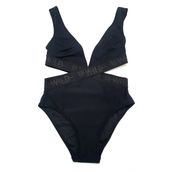 Deep Beach DB200511MA Geniş Elastik Şeritli Siyah Mayo
