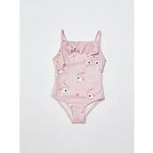 Deep Beach DB200721CM Unicorn Baskılı Fırfır Detaylı Kız Çocuk Mayo
