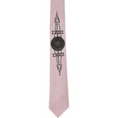 DeepSEA 2107517 Pembe Armalı Taşlı Mendilsiz Kravat