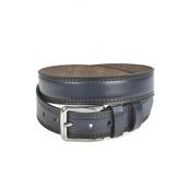 DeepSEA Erkek Lacivert 4 cm Eninde Yanları Dikiş Nakışlı Mat Suni Deri Kemer 2402611