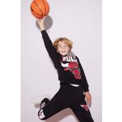 DeFacto B4794A823WN Erkek Çocuk NBA Chicago Bulls Kapüşonlu Kalın Sweatshirt