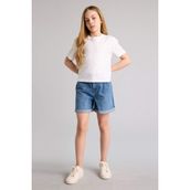 DeFacto B8113A826SM Mavi-NM39 Paperbag Jean Kız Çocuk Şort