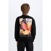 DeFacto D6742A824WN Avatar The Last Airbender Baskılı Bisiklet Yaka Erkek Çocuk Sweatshirt