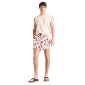 DeFacto Desenli File Astarlı Kısa Boy Deniz Şortu, M, E1028AX25HS, Bordo-BR285, Erkek