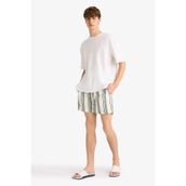 DeFacto G0177AX25HSKH440-1013002 Açık Haki, File Astarlı Microfiber Kısa Boy Deniz Şortu