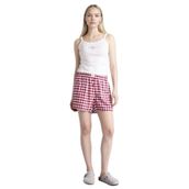 DeFacto G7995AX26SP Bordo-BR205 Kadın Kareli Şort Pijama