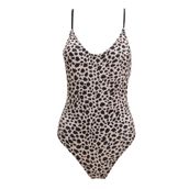 Defacto L3959AZ.19SM.BG352 Bej Leopar Desenli Askılı Kadın Mayo