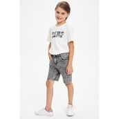 DeFacto M9583A620SMBK47 Slim Fit Jean Erkek Çocuk Şort