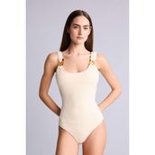 DeFacto T8005AZ26SM Ekru-ER103 Regular Fit Kırışık Dokulu Kadın Mayo