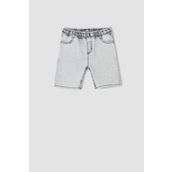 DeFacto X2140A622SM Gri Erkek Çocuk Balloon Fit Esnek Bel Jean Bermuda Şort