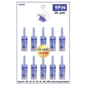 DEFOND Dr Pen A6-a10-a1-n2-m5-m7-e30-mym Uyumlu Iğneleri 10 Adet 9 Pin Orijinal Dermapen Iğne Kartuşu