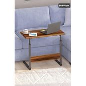 Dehalimited 80 x 40 Yükseklik Ayarlı Çalışma Masası Dikiş Masası Hasta Yemek Masası Laptop Sehpası - 80x40 cm - Ceviz