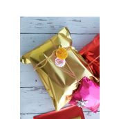 Dekals 10 Adet Altın Sarı Gold 30x45 Yapışkanlı Metalize Hediye Poşeti Metalik Ambalaj Paketi