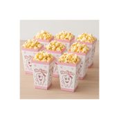 Dekals İlk Dişim Pembe Temalı Popcorn Kutusu 8'li | Kız Bebek Diş Buğdayı Partisi