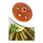 DEKOBAHÇE Dolma Sarma Taşı Kapağı Tam Sırlı Toprak 22 Cm