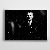 Dekolata Atatürk ve Kar Boyut 70x100 cm Kanvas Tablo