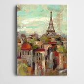 Dekolata DK001908 Eyfel ve Paris 70x100 cm Kanvas Tablo