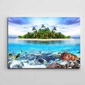 Dekolata Egzotik Ada 30x40 cm Kanvas Tablo