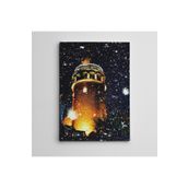 Dekolata Kar Yağışı ve Galata Mini 70x100 cm Kanvas Tablo
