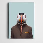Dekolata Kravatlı Penguen Kanvas Tablo 100 x 140 CM