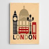 Dekolata Londra Modern Sanat 20x30 cm Kanvas Tablo