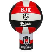 Dekomus İle Bjk 1903 Voleybol Topu, Siyah-Kırmızı-Beyaz, Lisanslı Kulüp Temalı, Özel Tasarım