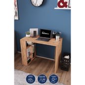dekor fim DF09102AC Kitaplıklı Çalışma, Bilgisayar Masası, Raflı 90x70 Modern Ofis Masası, Çam