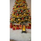 Dekoratif Antik Görünümlü 14 Cm Işıklı Noel Çam Ağacı Feneri Yılbaşı Masaüstü Süsü Ve Gece Lambası